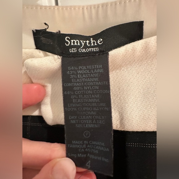 Smythe Black/white windowpane check pant - Picture 3 of 5